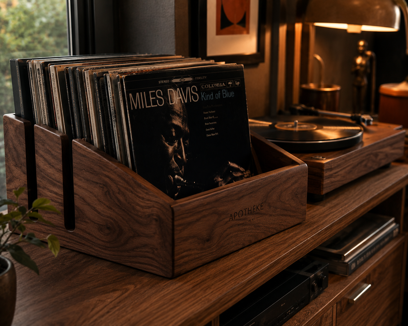 Walnut Vinyl Record Divider Set