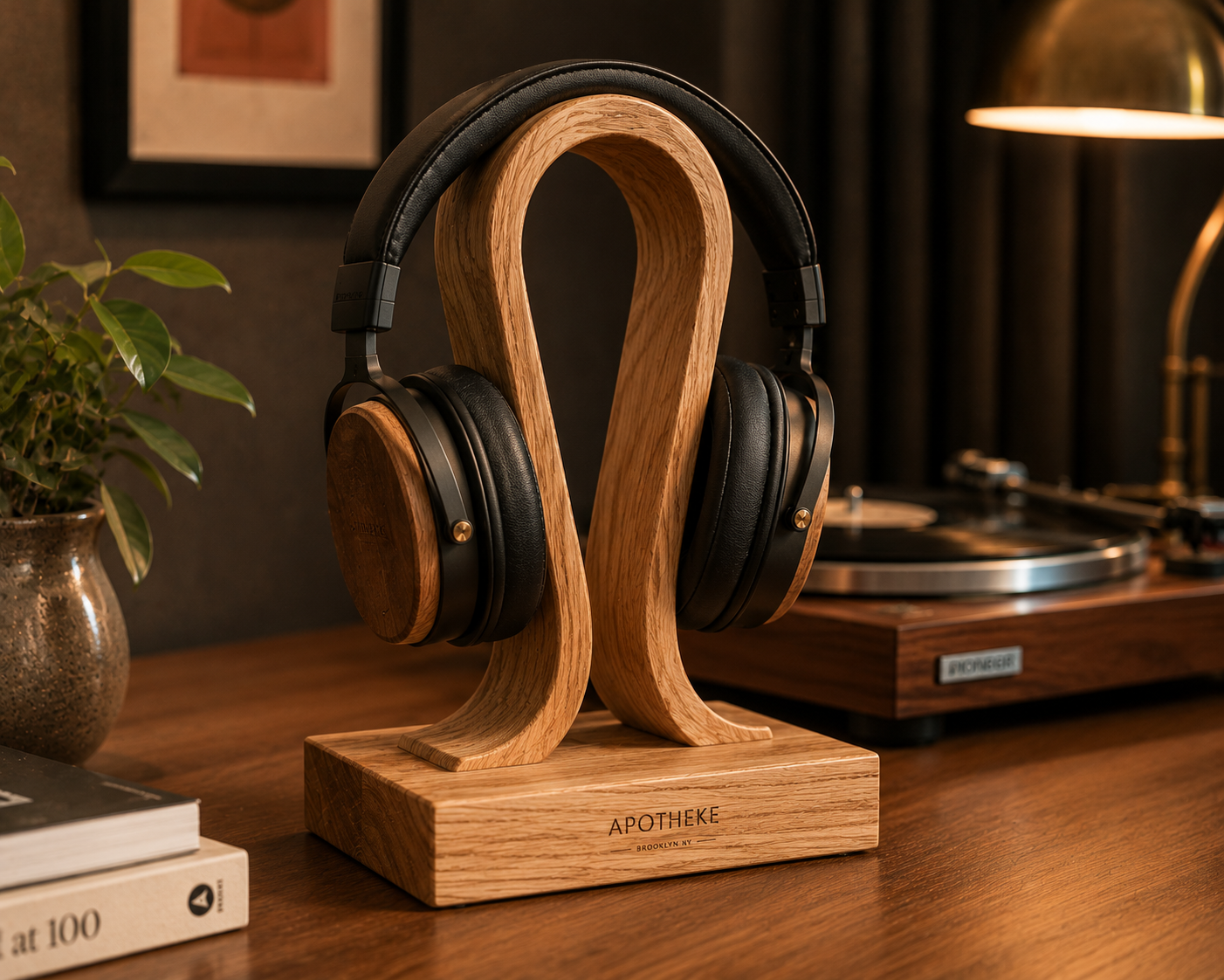 Oak Headphone Display Stand