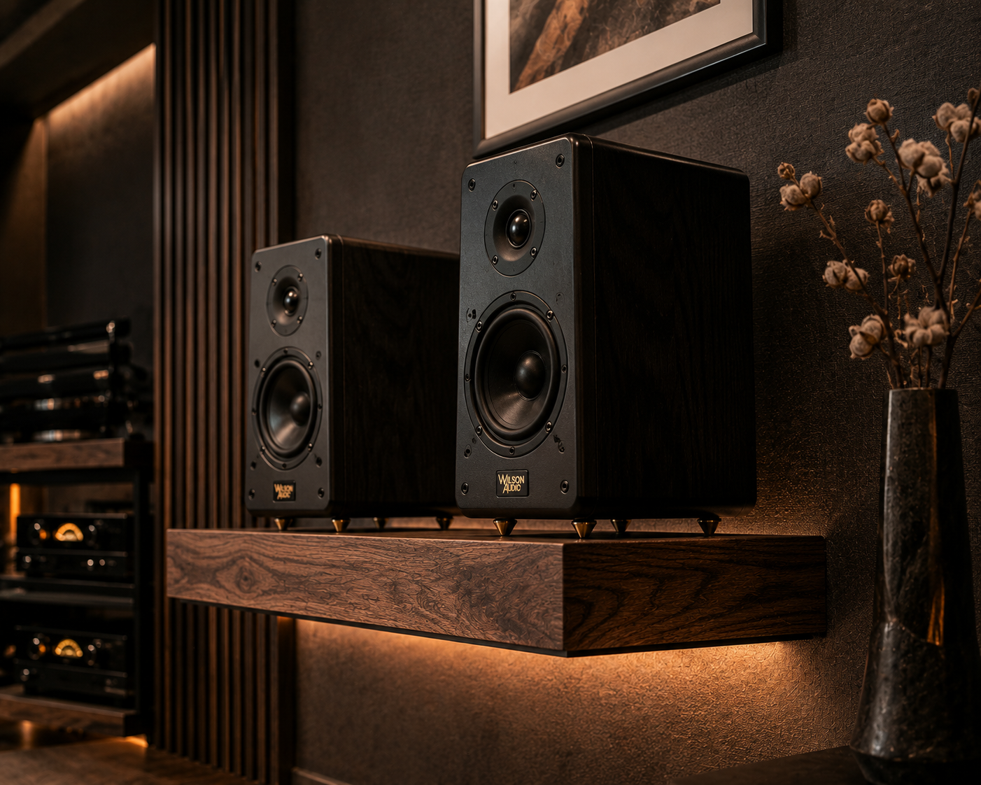 Smoked Ash Speaker Shelf
